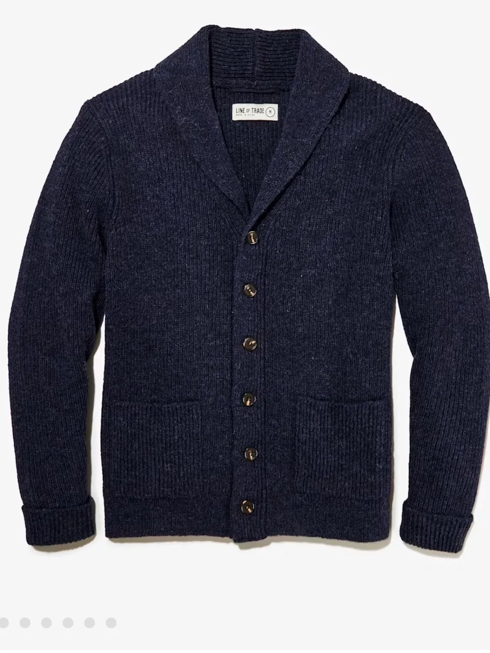 Line of Trade The Dockside Shawl Cardigan wool size M unisex